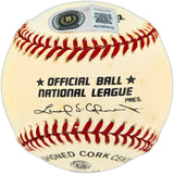 Hank Aaron Autographed Official NL Baseball Atlanta Braves Beckett BAS #AG020296