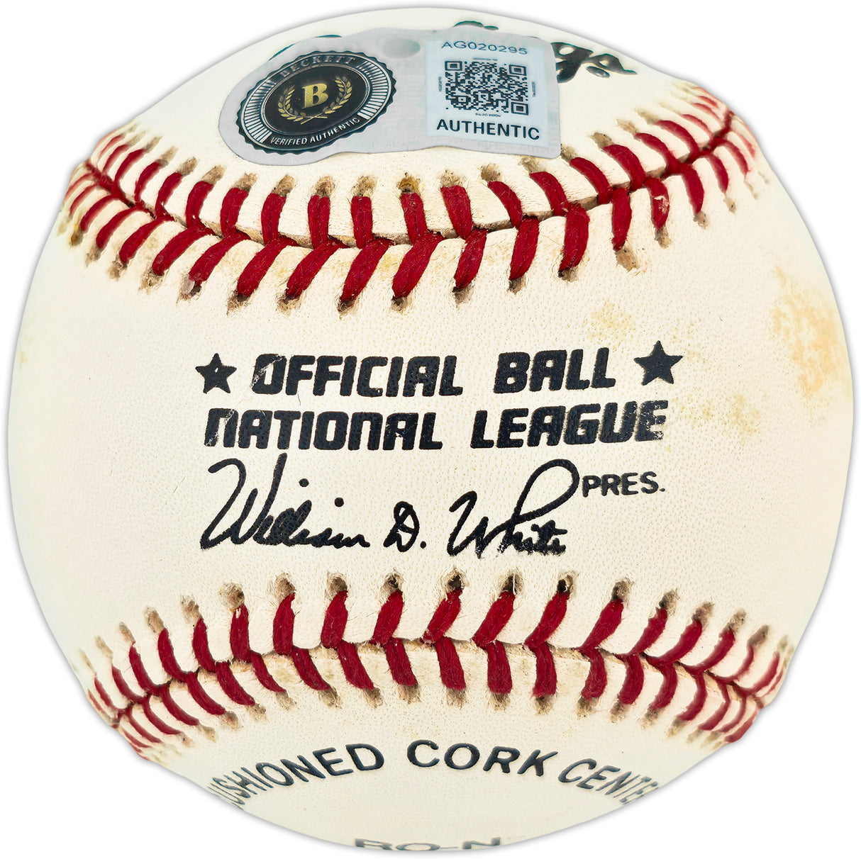Hank Aaron Autographed Official NL Baseball Atlanta Braves Beckett BAS #AG020295
