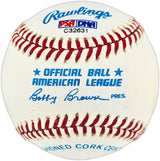 Charlie Gehringer Autographed Official AL Baseball Detroit Tigers PSA/DNA #C32631