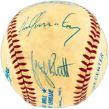 Kansas City Royals Team Autographed Official AL Baseball With 6 Signatures Including George Brett SKU #266834