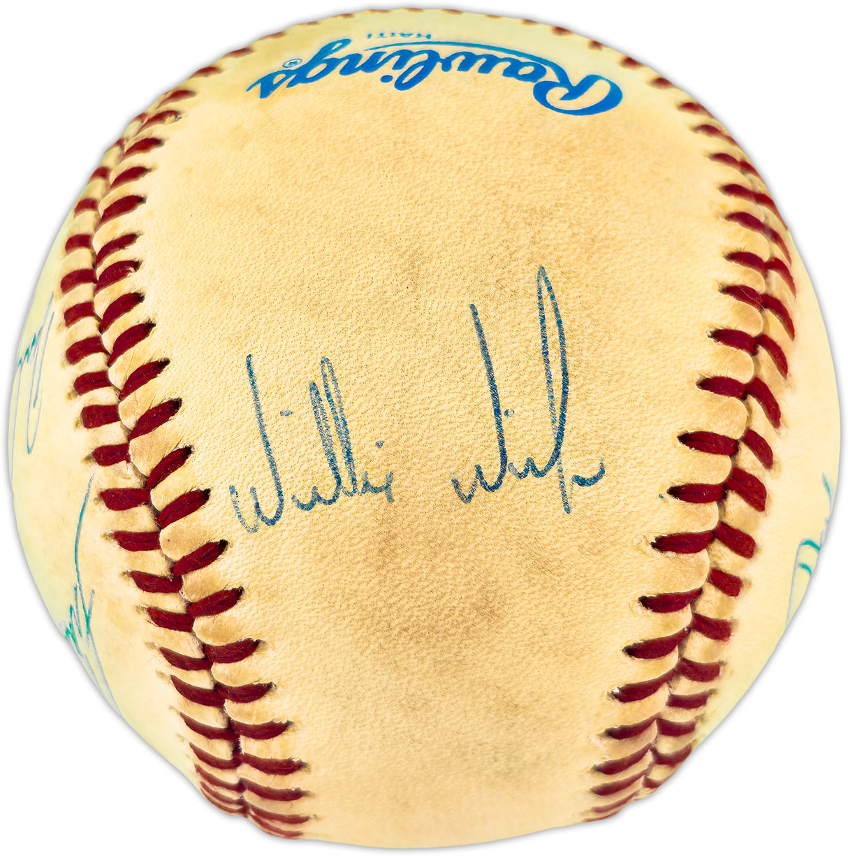 Kansas City Royals Team Autographed Official AL Baseball With 6 Signatures Including George Brett SKU #266834