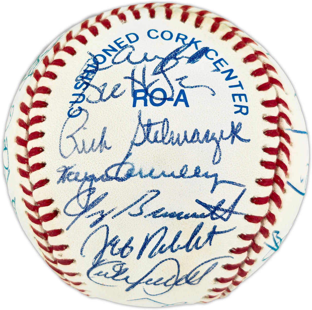 1993 Minnesota Twins Team Autographed Official AL Baseball With 35 Signatures Including Kirby Puckett SKU #266837