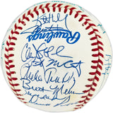 1993 Minnesota Twins Team Autographed Official AL Baseball With 35 Signatures Including Kirby Puckett SKU #266837