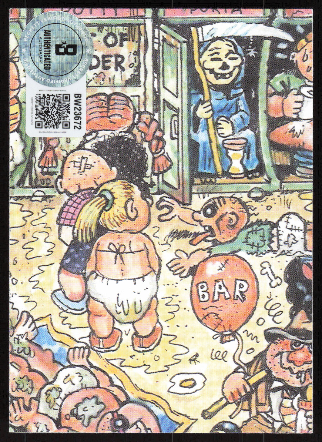 Chevy Chase Autographed 2021 Topps Garbage Pail Kids Card #42a Beckett BAS #BW23672