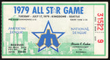 Unsigned 1979 MLB All-Star Game Ticket Stub Seattle SKU #267028