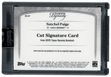 Satchel Paige Autographed 2025 Topps Dynasty Cut Signatures Card #DCS-SP #1/1 SKU #267040