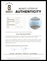 Aaron Judge Autographed Official MLB Baseball New York Yankees "22 AL MVP" Beckett BAS #AC56651