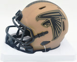 Bijan Robinson Autographed Atlanta Falcons Salute to Service Speed Mini Helmet Beckett BAS Witness #1W878980