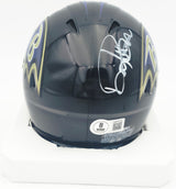 Derrick Henry Autographed Baltimore Ravens Black Speed Mini Helmet Beckett BAS Witness #1W478779