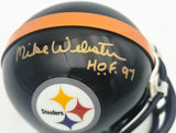 Mike Webster Autographed Pittsburgh Steelers Black Mini Helmet "HOF 97" Beckett BAS QR #BW30762