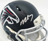 Bijan Robinson Autographed Atlanta Falcons Matte Black Speed Mini Helmet Beckett BAS Witness #4W780629
