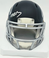 Bijan Robinson Autographed Atlanta Falcons Matte Black Speed Mini Helmet Beckett BAS Witness #4W780629