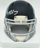 Bijan Robinson Autographed Atlanta Falcons Matte Black Speed Mini Helmet Beckett BAS Witness #4W780680