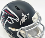 Bijan Robinson Autographed Atlanta Falcons Matte Black Speed Mini Helmet Beckett BAS Witness #4W780668