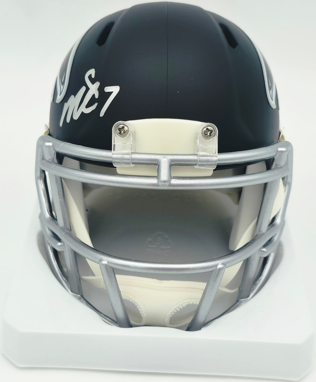 Bijan Robinson Autographed Atlanta Falcons Matte Black Speed Mini Helmet Beckett BAS Witness #4W780668