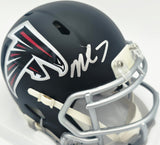 Bijan Robinson Autographed Atlanta Falcons Matte Black Speed Mini Helmet Beckett BAS Witness #4W780637