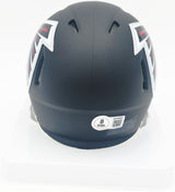 Bijan Robinson Autographed Atlanta Falcons Matte Black Speed Mini Helmet Beckett BAS Witness #4W780637