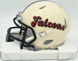 Bijan Robinson Autographed Atlanta Falcons Cream Retro Speed Mini Helmet Beckett BAS Witness #4W780628