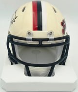 Bijan Robinson Autographed Atlanta Falcons Cream Retro Speed Mini Helmet Beckett BAS Witness #4W780628