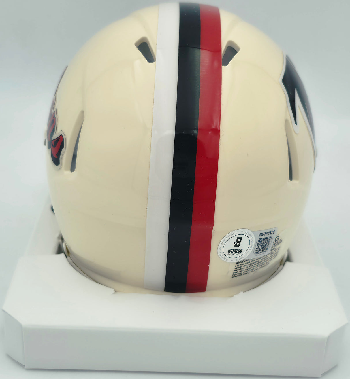 Bijan Robinson Autographed Atlanta Falcons Cream Retro Speed Mini Helmet Beckett BAS Witness #4W780628