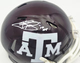 Johnny Manziel Autographed Texas A&M Aggies Maroon Speed Mini Helmet "12 HT" Beckett BAS Witness #3W319941