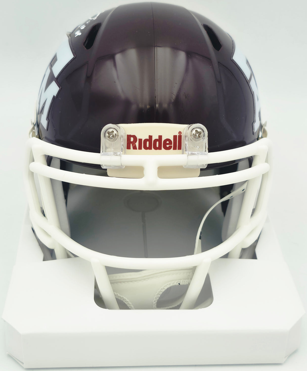Johnny Manziel Autographed Texas A&M Aggies Maroon Speed Mini Helmet "12 HT" Beckett BAS Witness #3W319941