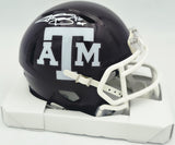 Johnny Manziel Autographed Texas A&M Aggies Maroon Speed Mini Helmet "12 HT" Beckett BAS Witness #3W319923