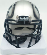 Johnny Manziel Autographed Texas A&M Aggies Silver Ice Speed Mini Helmet Beckett BAS Witness #3W319976