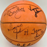 1979-80 Seattle Supersonics Team Autographed Wilson Basketball With 13 Signatures Including Dennis Johnson & Gus Williams Beckett BAS #AG020318