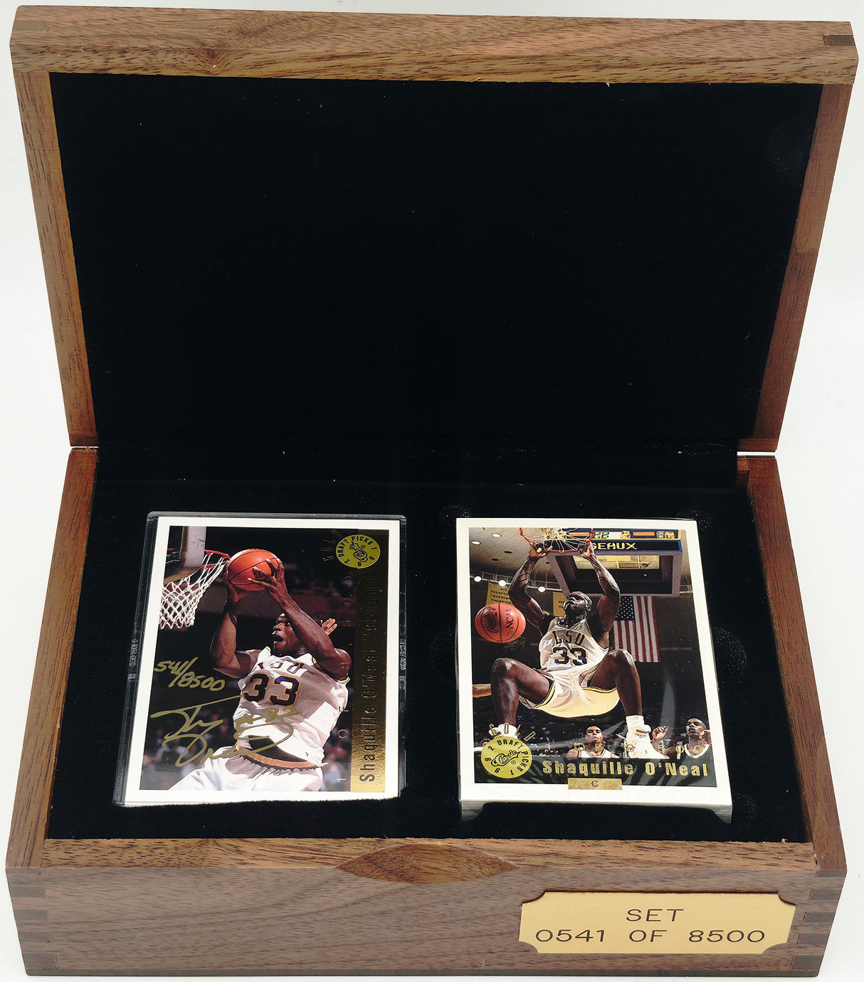 Shaquille "Shaq" O'Neal Autographed 1992 Classic Basketball Draft Pick Gold Cards Set LSU SKU #266032