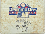 Ichiro Suzuki Autographed Game Used 2002 Opening Day Base Seattle Mariners "2002 GU 4/1/02 & 3-5" Beckett BAS Witness #4W624929