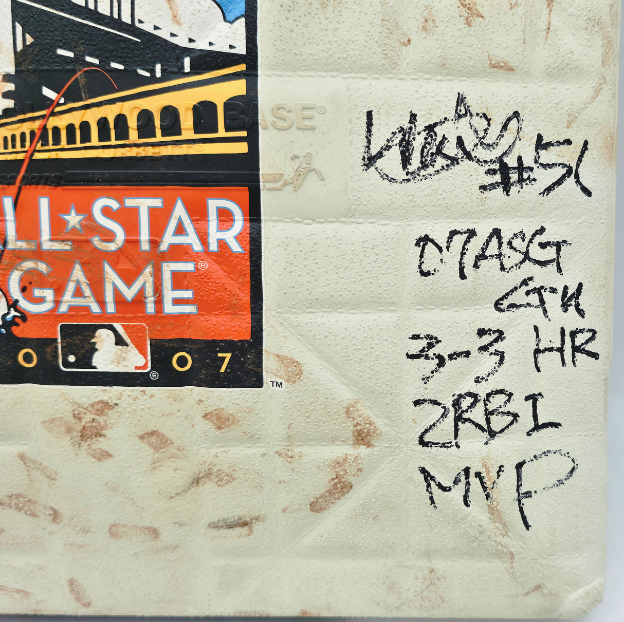 Ichiro Suzuki Autographed Game Used 2007 All Star Game Home Run Base Seattle Mariners "07 ASG GU, 3-3 HR, 2 RBI, MVP" Beckett BAS Witness #4W624928