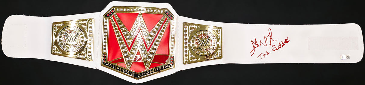 Alexa Bliss Autographed WWE Women's Champion Belt "The Goddess" (Smudged) Beckett BAS Witness #WK90003