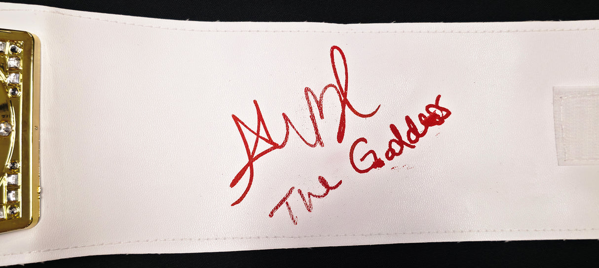 Alexa Bliss Autographed WWE Women's Champion Belt "The Goddess" (Smudged) Beckett BAS Witness #WK90003