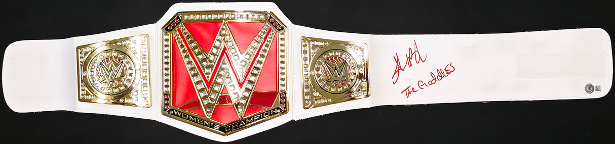 Alexa Bliss Autographed WWE Women's Champion Belt "The Goddess" (Smudged) Beckett BAS Witness #WK90009