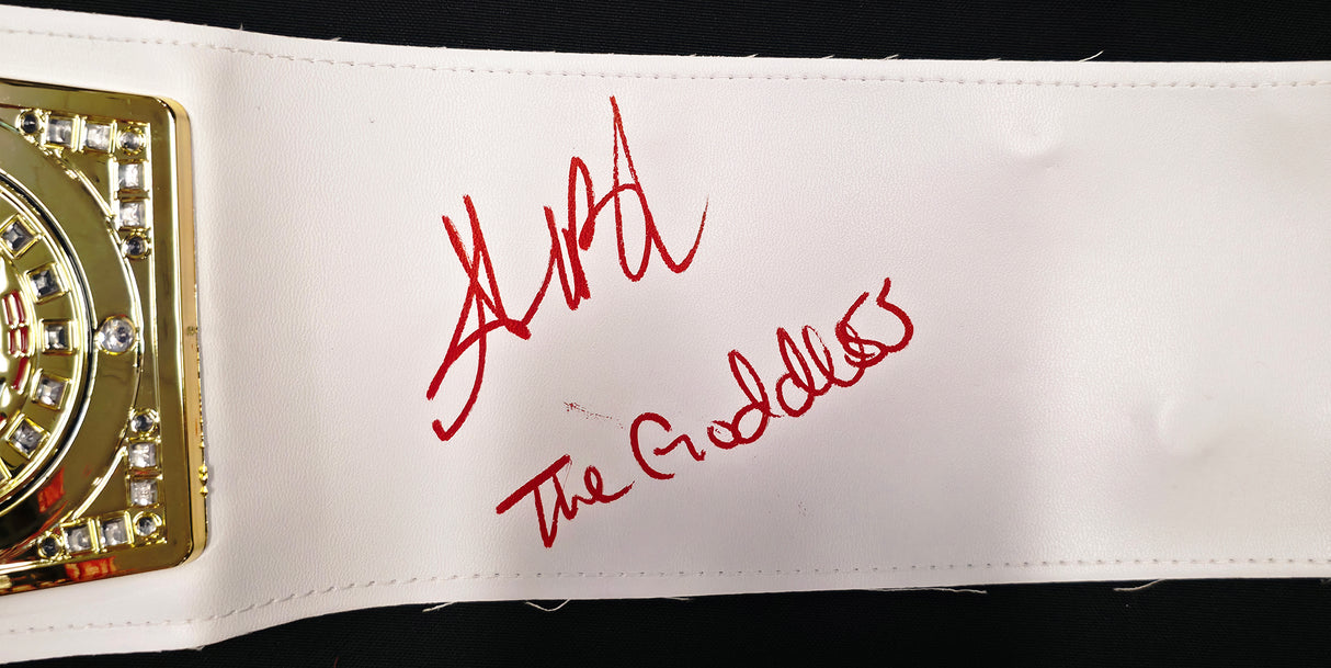 Alexa Bliss Autographed WWE Women's Champion Belt "The Goddess" (Smudged) Beckett BAS Witness #WK90009