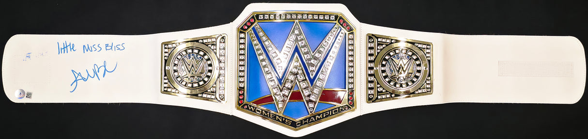 Alexa Bliss Autographed WWE Women's Champion Belt "Little Miss Bliss" (Smudged) Beckett BAS Witness #WK90055