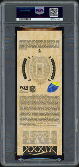 Tom Brady Autographed 2005 Super Bowl XXXIX Full Ticket New England Patriots PSA 7 Auto Grade Gem Mint 10 PSA/DNA #167394166