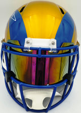 Aaron Donald Autographed Los Angeles Rams Flash Yellow Full Size Speed Replica Helmet Beckett BAS Witness #1W698425