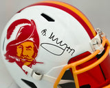Bucky Irvin Autographed Tampa Bay Buccaneers White Throwback Full Size Speed Replica Helmet Beckett BAS Witness #2W553953