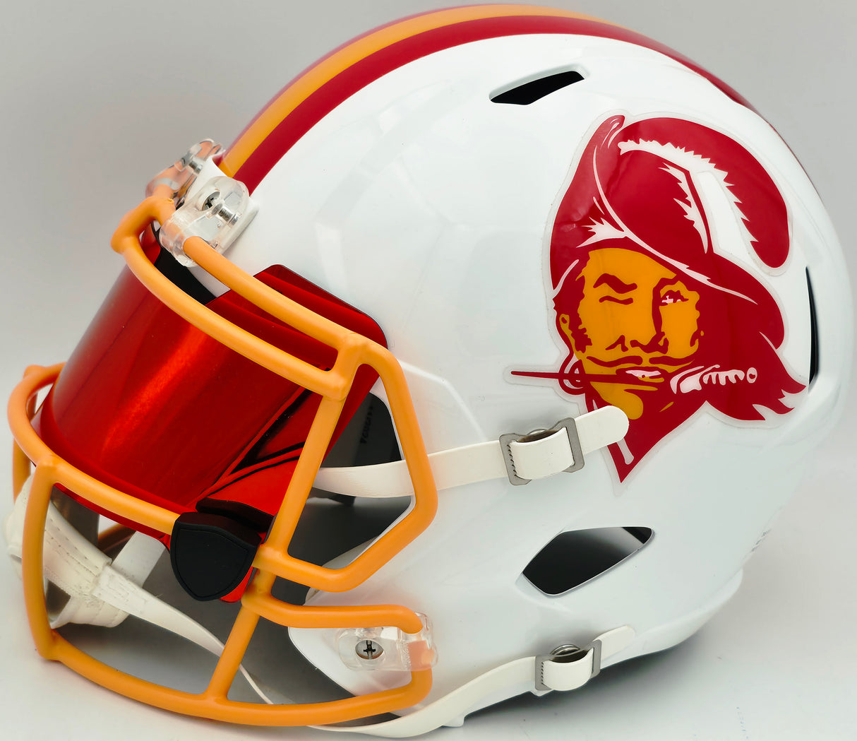 Bucky Irvin Autographed Tampa Bay Buccaneers White Throwback Full Size Speed Replica Helmet Beckett BAS Witness #2W553953