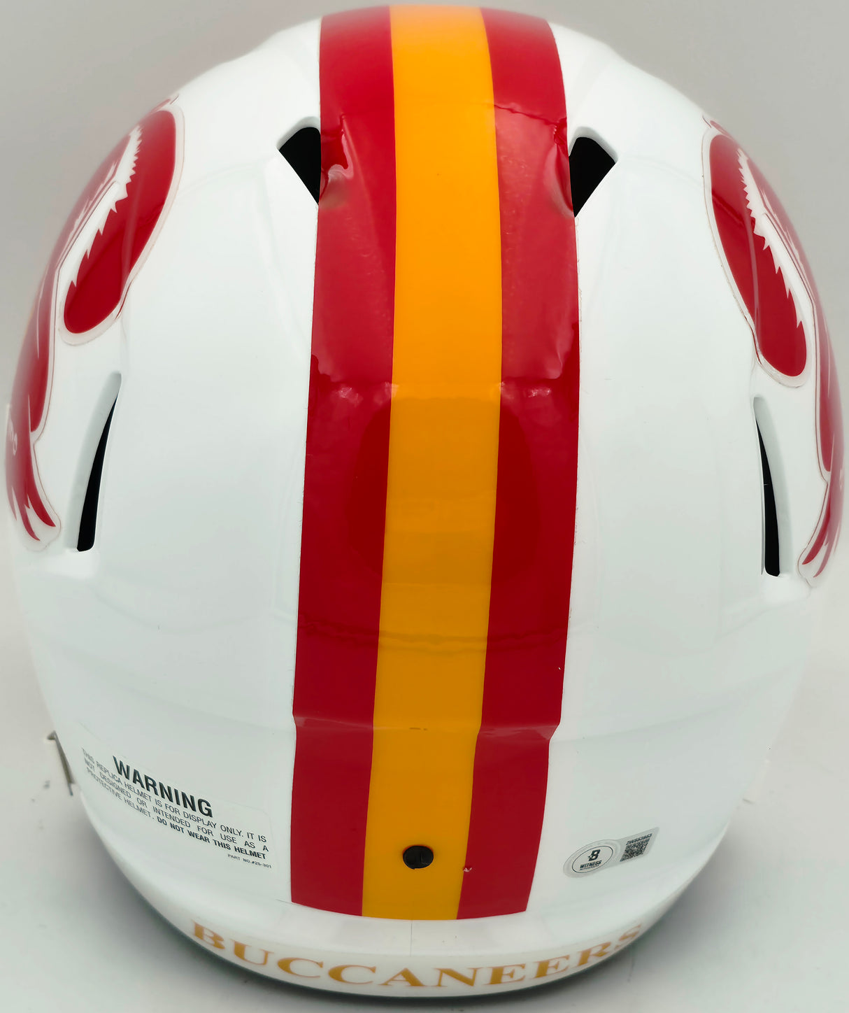 Bucky Irvin Autographed Tampa Bay Buccaneers White Throwback Full Size Speed Replica Helmet Beckett BAS Witness #2W553953
