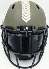 Blake Corum Autographed Los Angeles Rams Salute to Service Full Size Speed Replica Helmet Beckett BAS Witness #1W920170