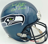 Jerry Rice Autographed Seattle Seahawks Blue Full Size Replica Helmet "HOF 2010" PSA/DNA #Q68442