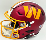 Mike Sainristil Autographed Washington Commanders Flash Red Full Size SpeedFlex Authentic Helmet "Hail to the Commanders! Frozone!" (Smudged) Beckett BAS Witness #WU36077