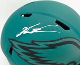 Jason Kelce Autographed Philadelphia Eagles Rave Green Full Size Speed Replica Helmet (Smudged) JSA #WC524281