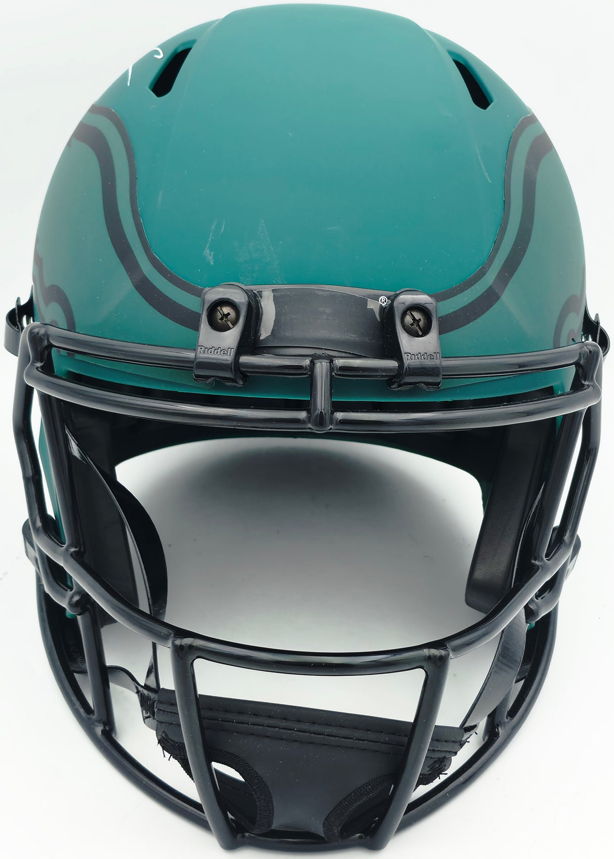 Jason Kelce Autographed Philadelphia Eagles Rave Green Full Size Speed Replica Helmet (Smudged) JSA #WC524281