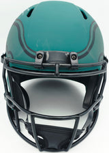 Jason Kelce Autographed Philadelphia Eagles Rave Green Full Size Speed Replica Helmet (Smudged) JSA #WC524281