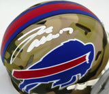 Josh Allen Autographed Buffalo Bills Camo Speed Mini Helmet Beckett BAS Witness #1W915874