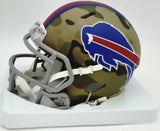 Josh Allen Autographed Buffalo Bills Camo Speed Mini Helmet Beckett BAS Witness #1W915874